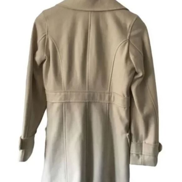 Anthropologie Tulle Cream Wool Blend Peacoat Size Extra Small XS - Picture 2 of 5
